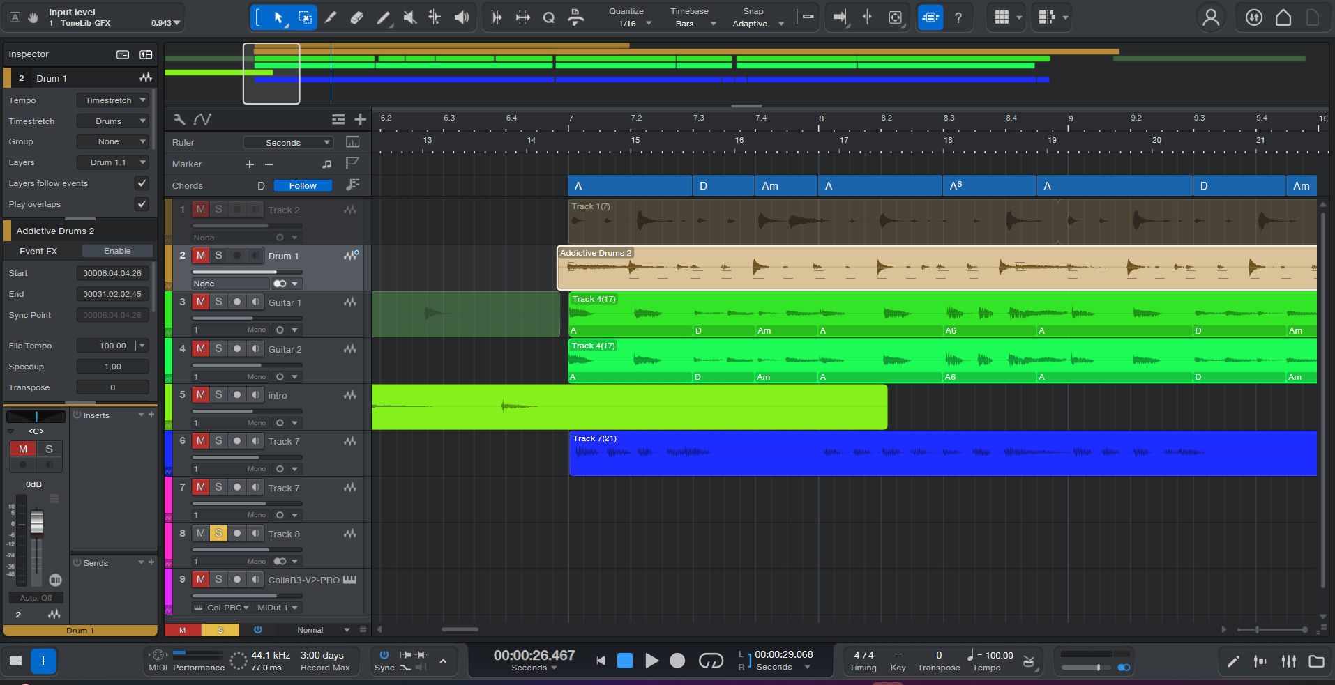 A look at a digital audio workstation screen